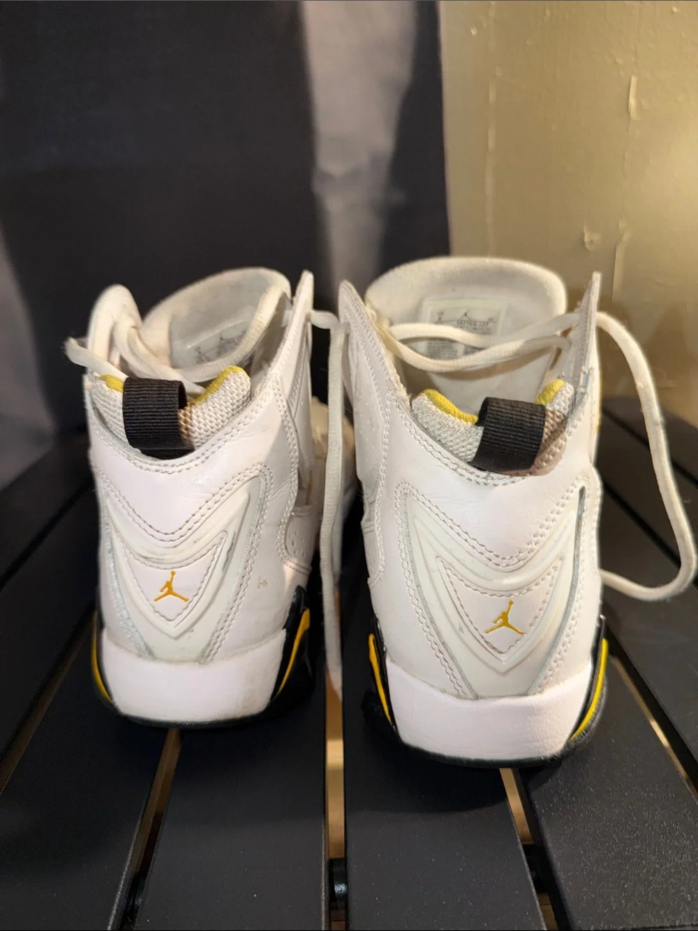 Jordan True Flight White and Yellow Men's Basketball Sneakers